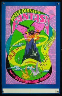9e037 FANTASIA WC R70 Disney classic musical, great psychedelic fantasy artwork!