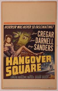 9e048 HANGOVER SQUARE WC '45 art of sexy Linda Darnell, Sanders, horror was never so fascinating!