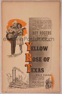 9e140 YELLOW ROSE OF TEXAS WC '44 great image of Roy Rogers playing guitar for Dale Evans!