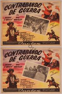9f593 BORDER G-MEN 2 Mexican LCs '50s tough fistfighting cowboy George O'Brien!