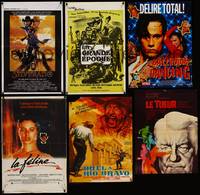 9f006 LOT OF 18 BELGIAN & FRENCH MOVIE POSTERS 18 posters '50s-90s Silverado, Cat People & more!