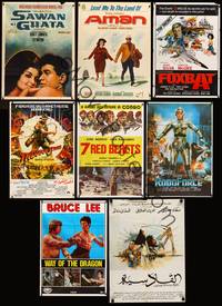 9f013 LOT OF 26 EGYPTIAN & LEBANESE MOVIE POSTERS 26 posters '60-00s Bruce Lee,Indiana Jones+more!