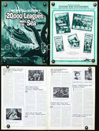 9f037 20,000 LEAGUES UNDER THE SEA pressbook R71 Jules Verne underwater classic, cool art!
