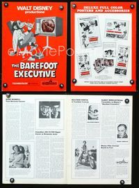 9f067 BAREFOOT EXECUTIVE pressbook '71 Disney, Kurt Russell, wacky chimp!