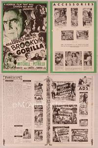 9f072 BELA LUGOSI MEETS A BROOKLYN GORILLA pressbook '52 it will stiffen you with laughter!