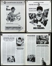 9f074 BIG BRAWL pressbook '80 early Jackie Chan, violent art, a kung fu fight to the finish!