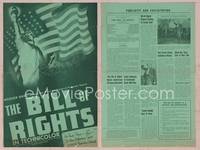9f078 BILL OF RIGHTS pressbook '39 Ted Osborne, cool patriotic image of Statue of Liberty!