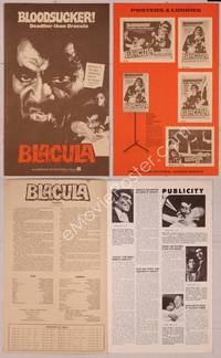 9f086 BLACULA pressbook '72 black vampire William Marshall is deadlier than Dracula, great images!