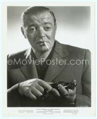 9g074 CHASE 8x10 still '46 great close up of Peter Lorre with cigarette in mouth & gun in hand!