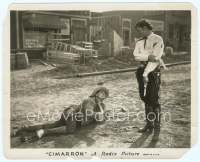 9g076 CIMARRON 8x10 still '31 great image of Richard Dix standing with two guns over fallen guy!
