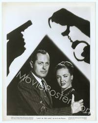 9g243 LADY IN THE LAKE 8x10.25 still '47 great portrait of Robert Montgomery & Totter with shadows!