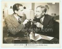 9g285 MAN OF AFFAIRS 8x10 still '36 close up of George Arliss staring at Lawrence Anderson!
