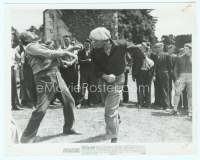 9g359 QUIET MAN 8x10 still '51 John Ford, boxer John Wayne punching Victor McLaglen!