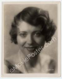 9g386 RUTH CHATTERTON 8x10.25 still '20s smiling close portrait of the pretty star with pearls!