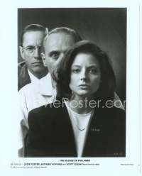 9g399 SILENCE OF THE LAMBS 8x10 still '90 Jodie Foster, crazy Anthony Hopkins & Scott Glenn!