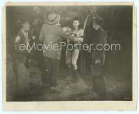 9g432 SUPERMAN & THE MOLE MEN 8x10 still '51 George Reeves in costume punching bad guy!