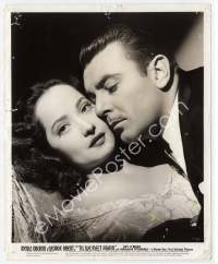 9g447 TIL WE MEET AGAIN 8x10 still '40 great close up of George Brent nuzzling Merle Oberon!