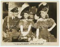 9g449 TONIGHT & EVERY NIGHT 8x10 still '44 officer admires sexy showgirls Rita Hayworth & Blair!
