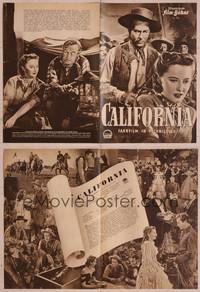 9h129 CALIFORNIA German program '50 Ray Milland, Barbara Stanwyck, Barry Fitzgerald, different!