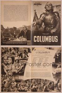 9h132 CHRISTOPHER COLUMBUS German program '50 different images of Fredric March in the title role!