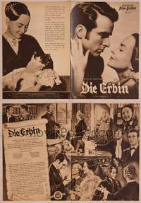 9h149 HEIRESS German program '50 William Wyler, Olivia de Havilland & Montgomery Clift, different!