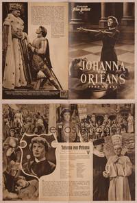9h153 JOAN OF ARC German program '50 wonderful different images of Ingrid Bergman in full armor!