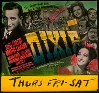 9h078 DIXIE glass slide '43 Bing Crosby, sexy Dorothy Lamour, Marjorie Reynolds, cast montage!