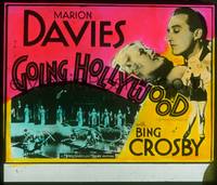 9h085 GOING HOLLYWOOD glass slide '33 Marion Davies full-length & close up with Bing Crosby!