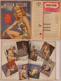 9h043 MOTION PICTURE magazine August 1944, sexy Ginger Rogers in the Big Bathing Suit issue!