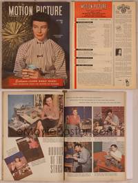9h044 MOTION PICTURE magazine September 1944, Katharine Hepburn in Asian makeup in Dragon Seed!