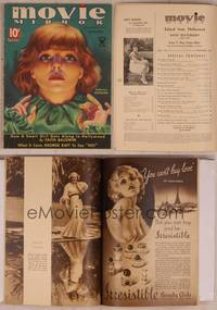 9h011 MOVIE MIRROR magazine November 1934, really cool art of Katharine Hepburn by Alice Mozert!