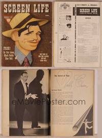 9h015 SCREEN LIFE magazine March 1941, wonderful cartoon art of Clark Gable by McGowan Miller!