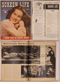 9h021 SCREEN LIFE magazine October 1941, great close up smiling portrait of pretty Deanna Durbin!