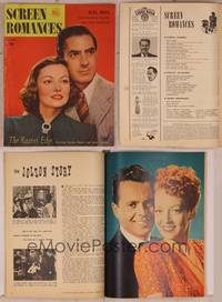 9h058 SCREEN ROMANCES magazine November 1946, Tyrone Power & Gene Tierney in The Razor's Edge!