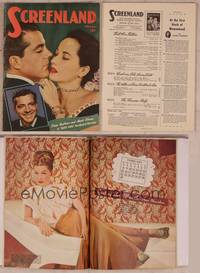 9h061 SCREENLAND magazine February 1948, Dana Andrews & Merle Oberon starring in Night Song!