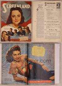 9h062 SCREENLAND magazine March 1948, Olivia De Havilland, Mark Stevens & Leo Genn!
