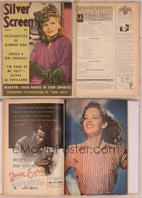 9h026 SILVER SCREEN magazine March 1944, close up of beautiful Rita Hayworth from Cover Girl!
