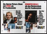 9j034 BRIDE printer's test German 34x49 '85 Sting, Jennifer Beals, madman & the woman he invented