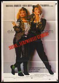 9j049 DESPERATELY SEEKING SUSAN German 33x47 '85 Madonna & Arquette are mistaken for each other!
