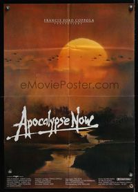 9j133 APOCALYPSE NOW German '79 Francis Ford Coppola, cool image of helicopters over 'Nam!