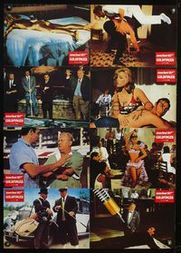 9j016 GOLDFINGER German LC poster R80s great images of Sean Connery as James Bond 007!