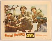 9k207 DARBY'S RANGERS LC #1 '58 James Garner between two soldiers, all holding guns!