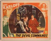 9k215 DEVIL COMMANDS LC '41 Boris Karloff & Anne Revere in laboratory with unconscious man!
