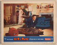 9k216 DIAL M FOR MURDER LC #1 '54 Alfred Hitchcock, Grace Kelly watches Ray Milland with dead guy!