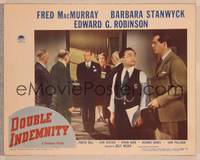 9k221 DOUBLE INDEMNITY LC #5 '44 directed by Billy Wilder, Edward G. Robinson, Fred MacMurray