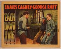 9k223 EACH DAWN I DIE LC '39 George Raft holds gun on James Cagney & other convict!