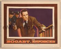 9k226 ENFORCER LC #2 '51 District Attorney Humphrey Bogart close up with gun in hand on stairs!