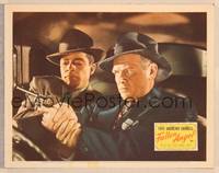 9k230 FALLEN ANGEL LC '45 Otto Preminger, c/u of Dana Andrews & Bickford fighting for gun in car!