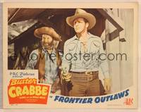 9k251 FRONTIER OUTLAWS signed LC '44 by Buster Crabbe, close up pointing gun by Fuzzy St. John!