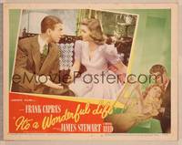 9k296 IT'S A WONDERFUL LIFE LC #2 '46 best close up of James Stewart & Donna Reed on couch!